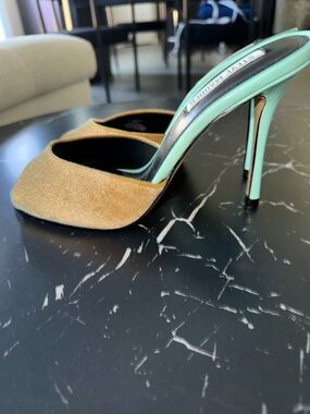 Steve Madden Gold and Mint mule